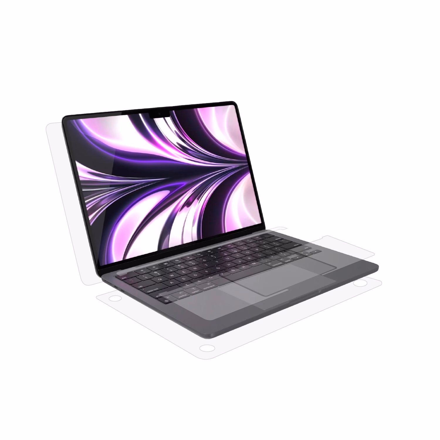 Folie Protectie Skin MacBook Air 13.6″ (2022, M2) Clear Series - Transparenta